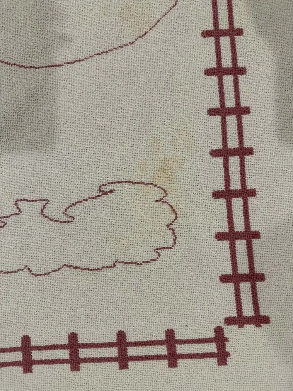 Vintage Farmhouse Goose Tapestry Woven Throw Blanket Red White Fringe
